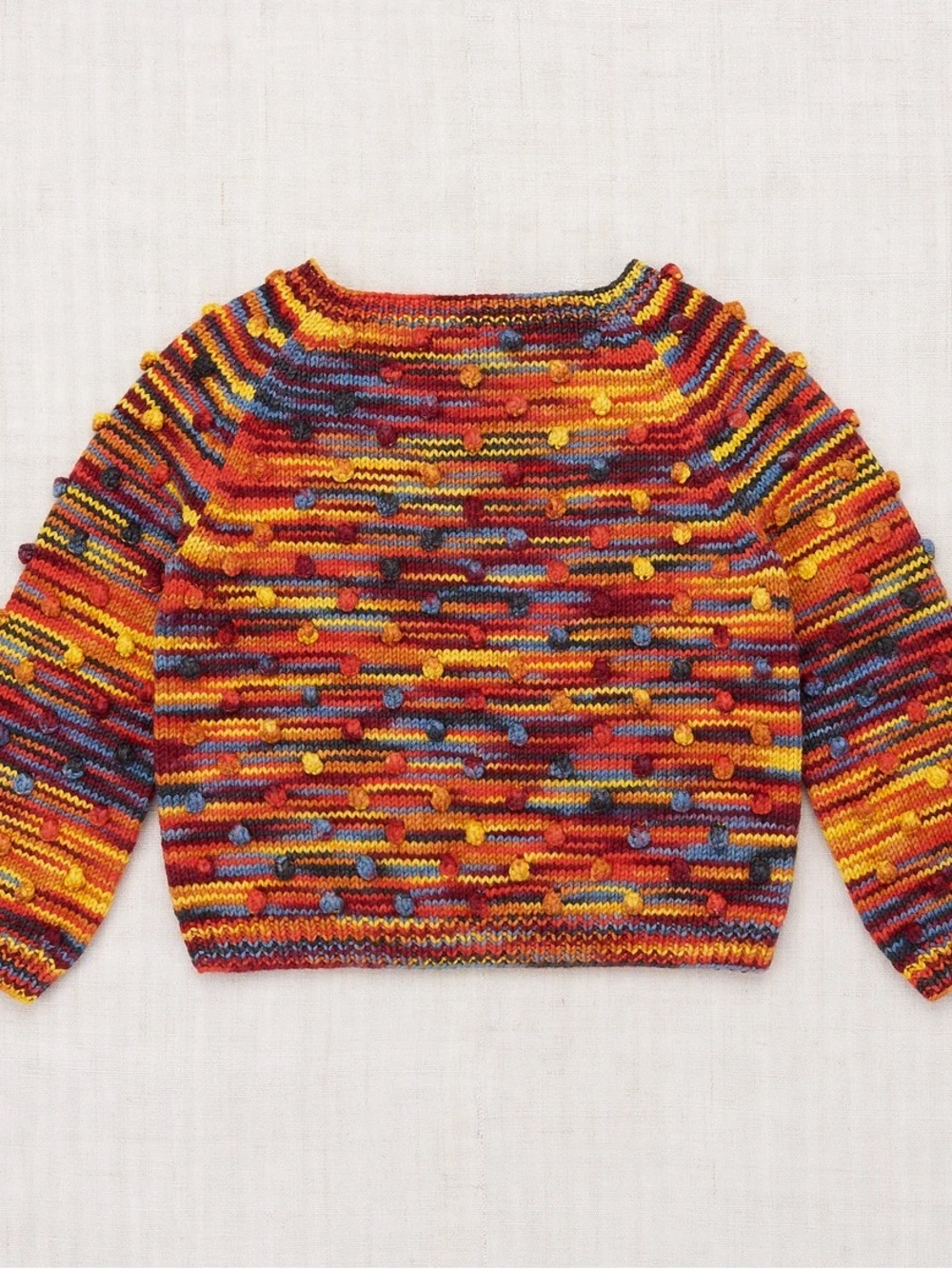NWT Misha & Puff Original Popcorn Sweater Primary Space Dye
